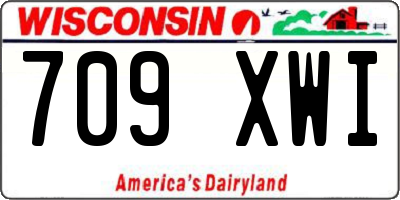 WI license plate 709XWI