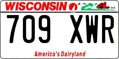 WI license plate 709XWR