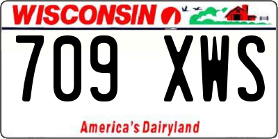 WI license plate 709XWS