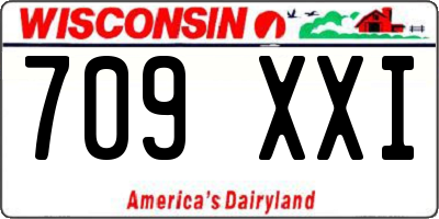 WI license plate 709XXI
