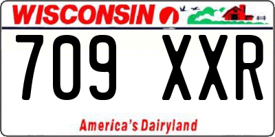 WI license plate 709XXR