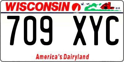 WI license plate 709XYC