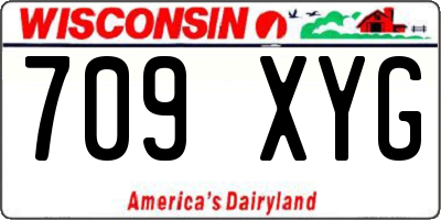 WI license plate 709XYG