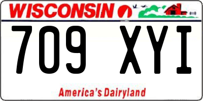 WI license plate 709XYI