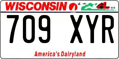 WI license plate 709XYR