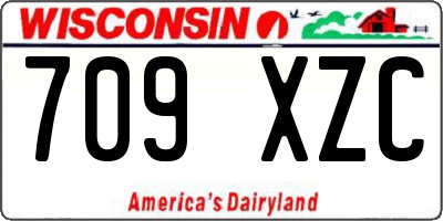 WI license plate 709XZC
