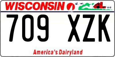 WI license plate 709XZK