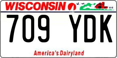 WI license plate 709YDK