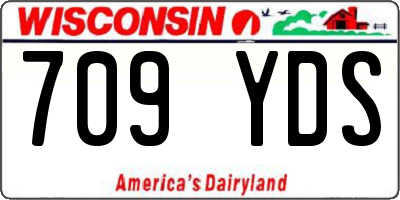 WI license plate 709YDS