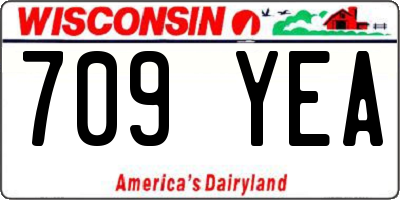 WI license plate 709YEA
