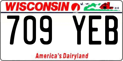WI license plate 709YEB