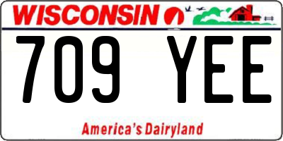 WI license plate 709YEE
