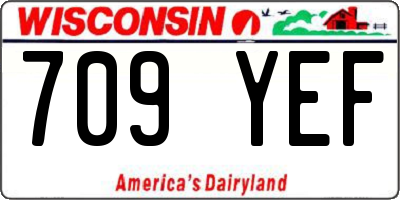 WI license plate 709YEF