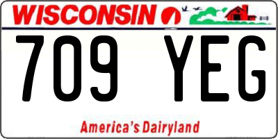 WI license plate 709YEG