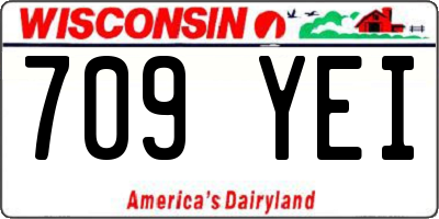 WI license plate 709YEI