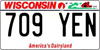 WI license plate 709YEN