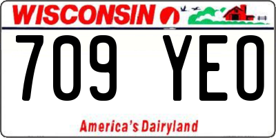 WI license plate 709YEO