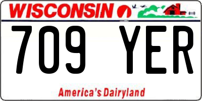 WI license plate 709YER
