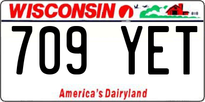 WI license plate 709YET