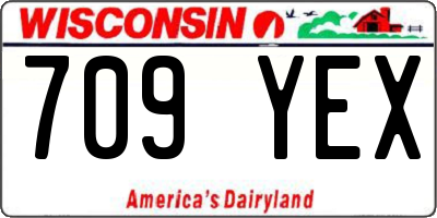 WI license plate 709YEX