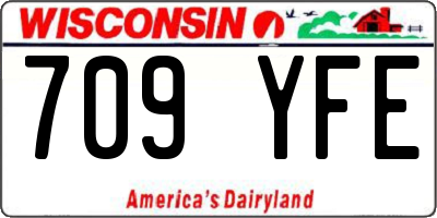 WI license plate 709YFE