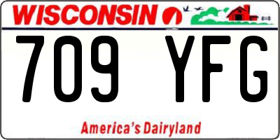 WI license plate 709YFG