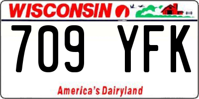 WI license plate 709YFK
