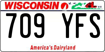 WI license plate 709YFS
