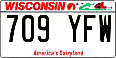 WI license plate 709YFW