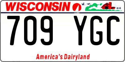 WI license plate 709YGC