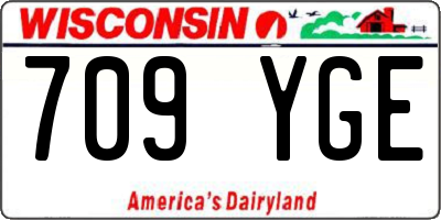 WI license plate 709YGE