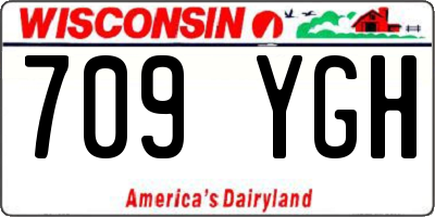 WI license plate 709YGH