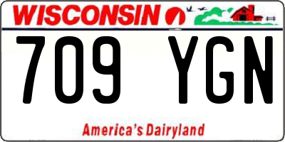 WI license plate 709YGN