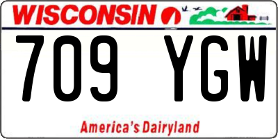 WI license plate 709YGW