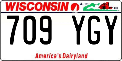 WI license plate 709YGY