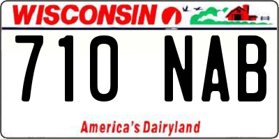 WI license plate 710NAB