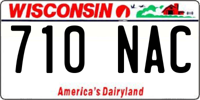 WI license plate 710NAC