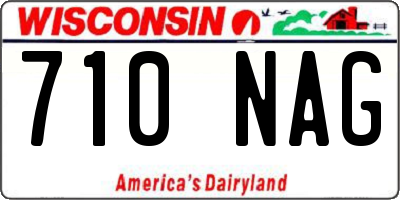 WI license plate 710NAG