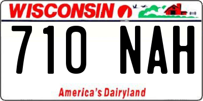 WI license plate 710NAH