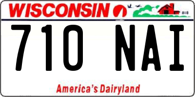 WI license plate 710NAI