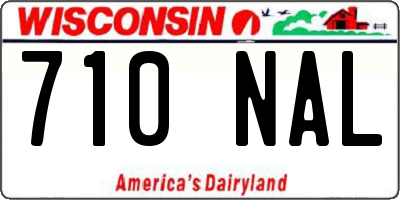 WI license plate 710NAL