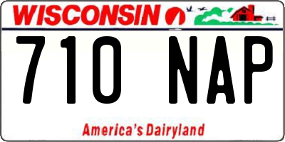 WI license plate 710NAP