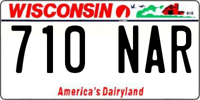 WI license plate 710NAR