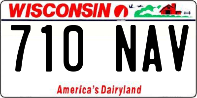 WI license plate 710NAV