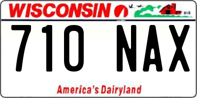 WI license plate 710NAX
