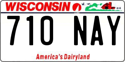 WI license plate 710NAY