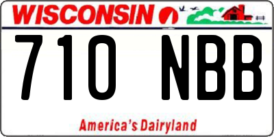 WI license plate 710NBB