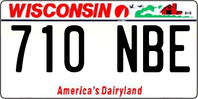 WI license plate 710NBE