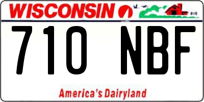 WI license plate 710NBF