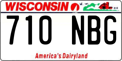 WI license plate 710NBG